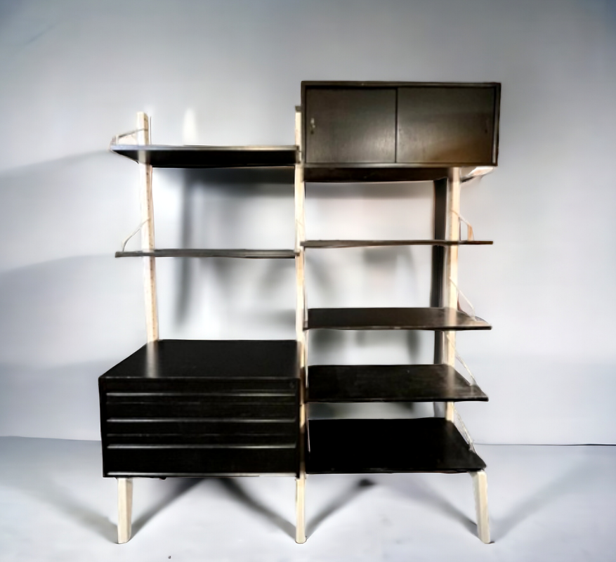 F 522 JC black and white wall unit by Poul Cadovius 
