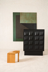 F 563 LH Brutalist cabinet by Decoene 1980s