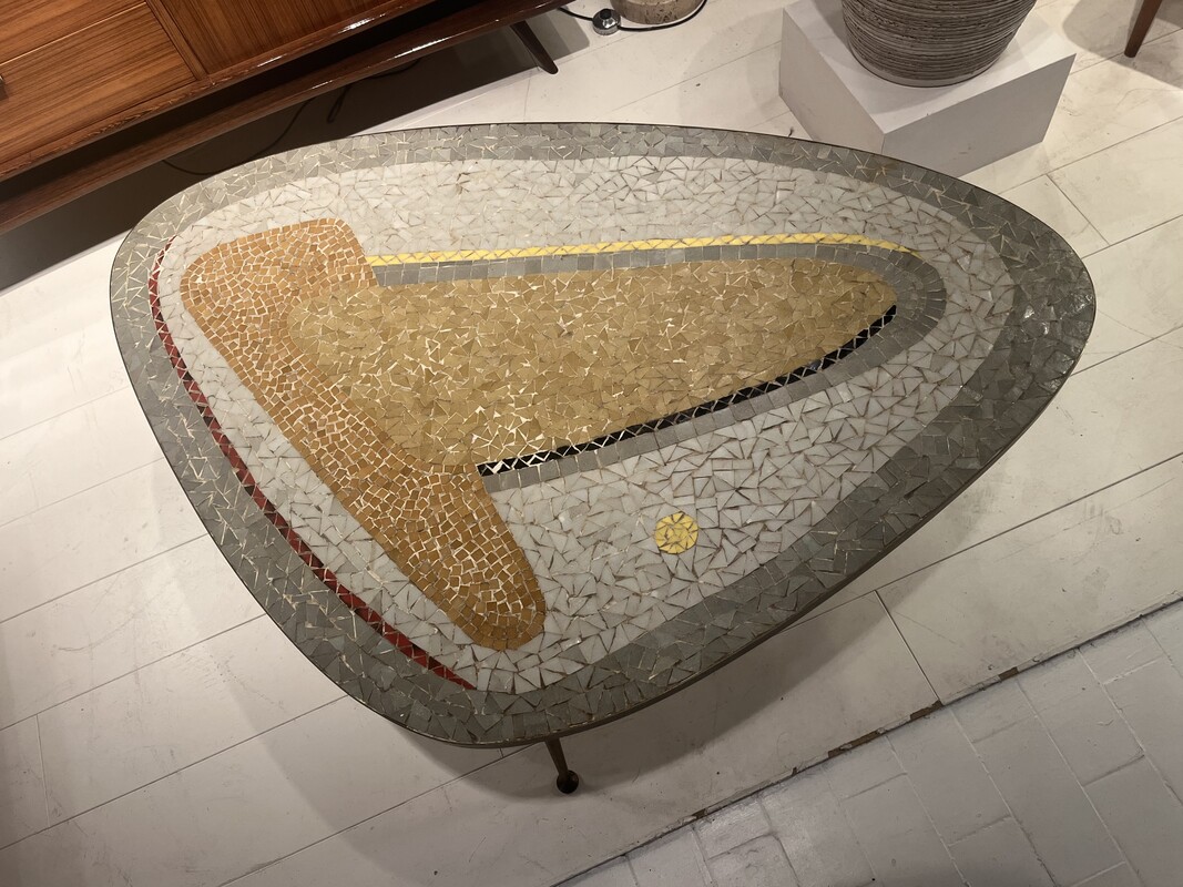 F 578 AS mosaic coffee table by Berthold Muller 