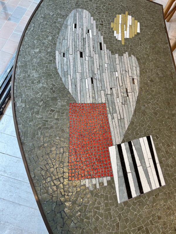F 580 SC mosaic coffee table by Berthold Muller