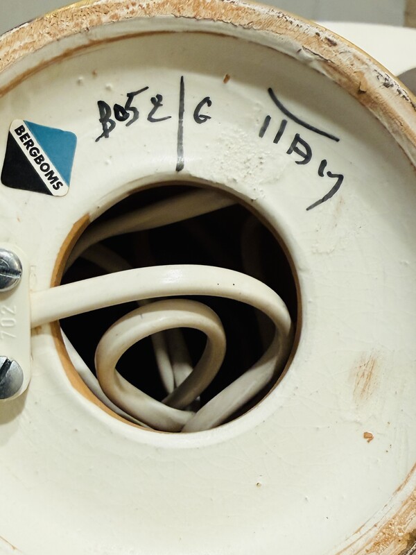 F 590 AG pair of ceramic table lamps by Bitossi