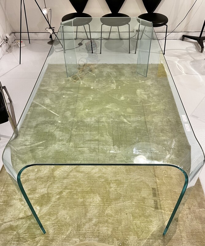 F 698 GOT glass dining table - desk by Vittorio Livi for Fiam