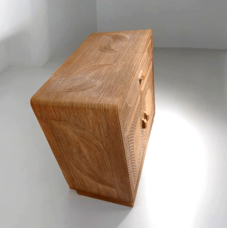 F 709 JC Bamboo cabinet 1980s