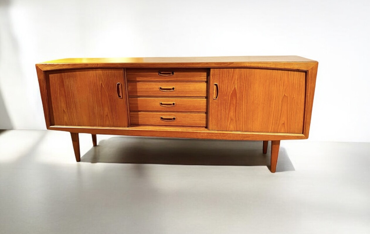 F 712 AG Teak scandinavian sideboard by HP Hansen, 1970s