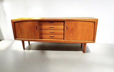 F 712 AG Teak scandinavian sideboard by HP Hansen, 1970s