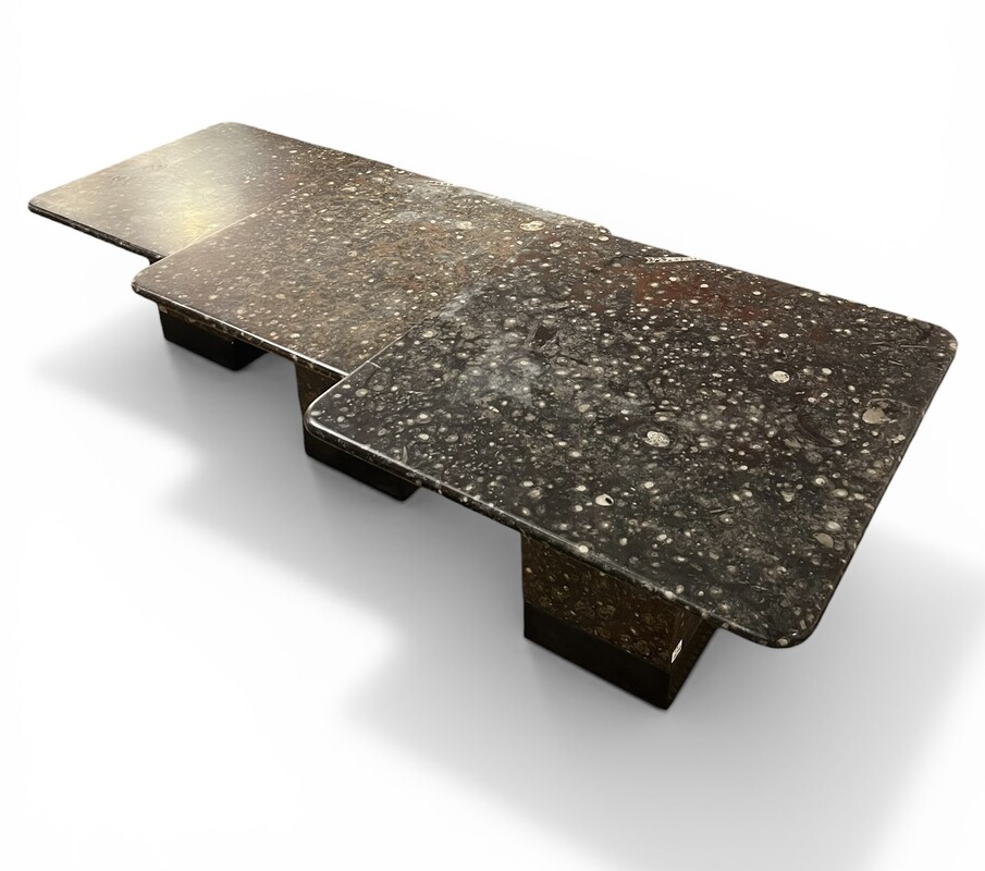 F 899 CK set of 3 stone coffee tables 