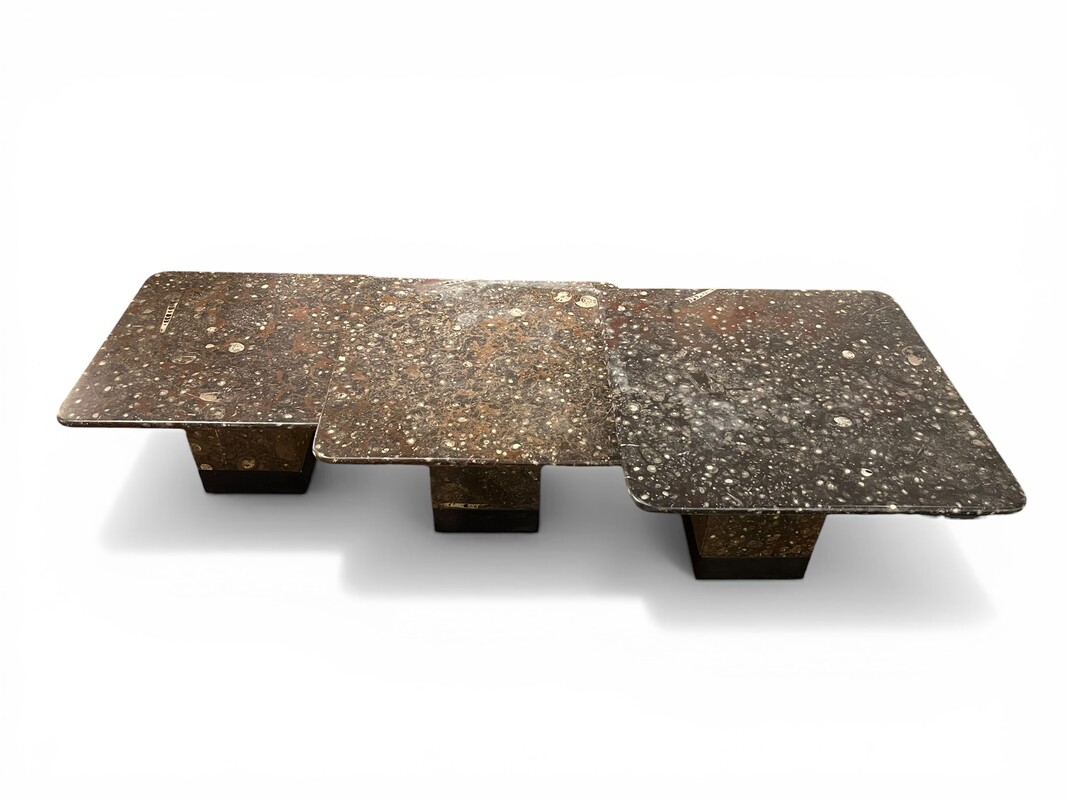 F 899 CK set of 3 stone coffee tables 