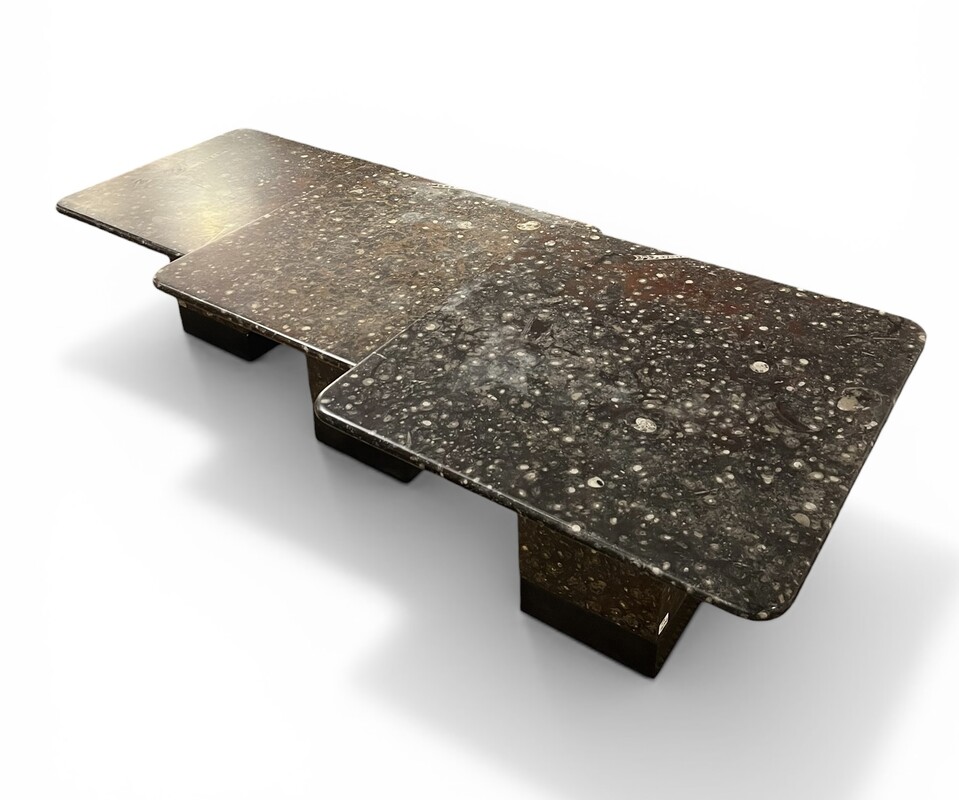 F 899 CK set of 3 stone coffee tables 