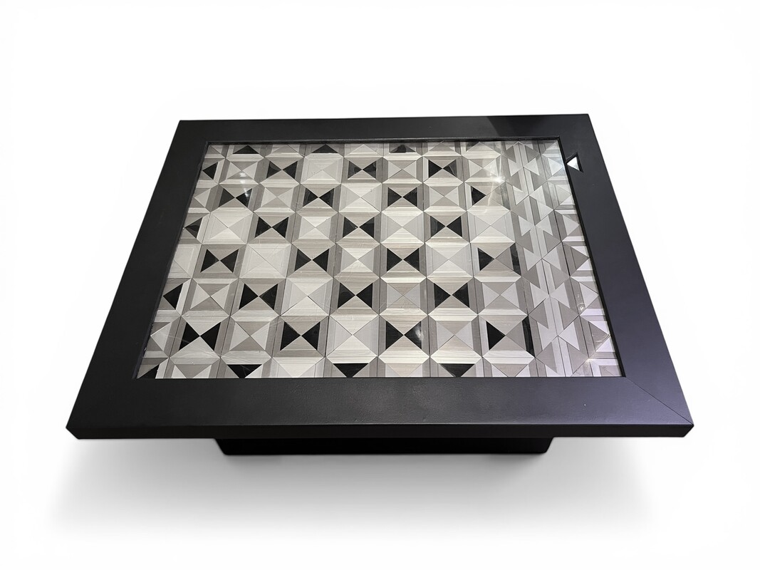 F 903 YD Resin and aluminium coffee table, 1970’s