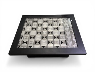 F 903 YD Resin and aluminium coffee table, 1970’s