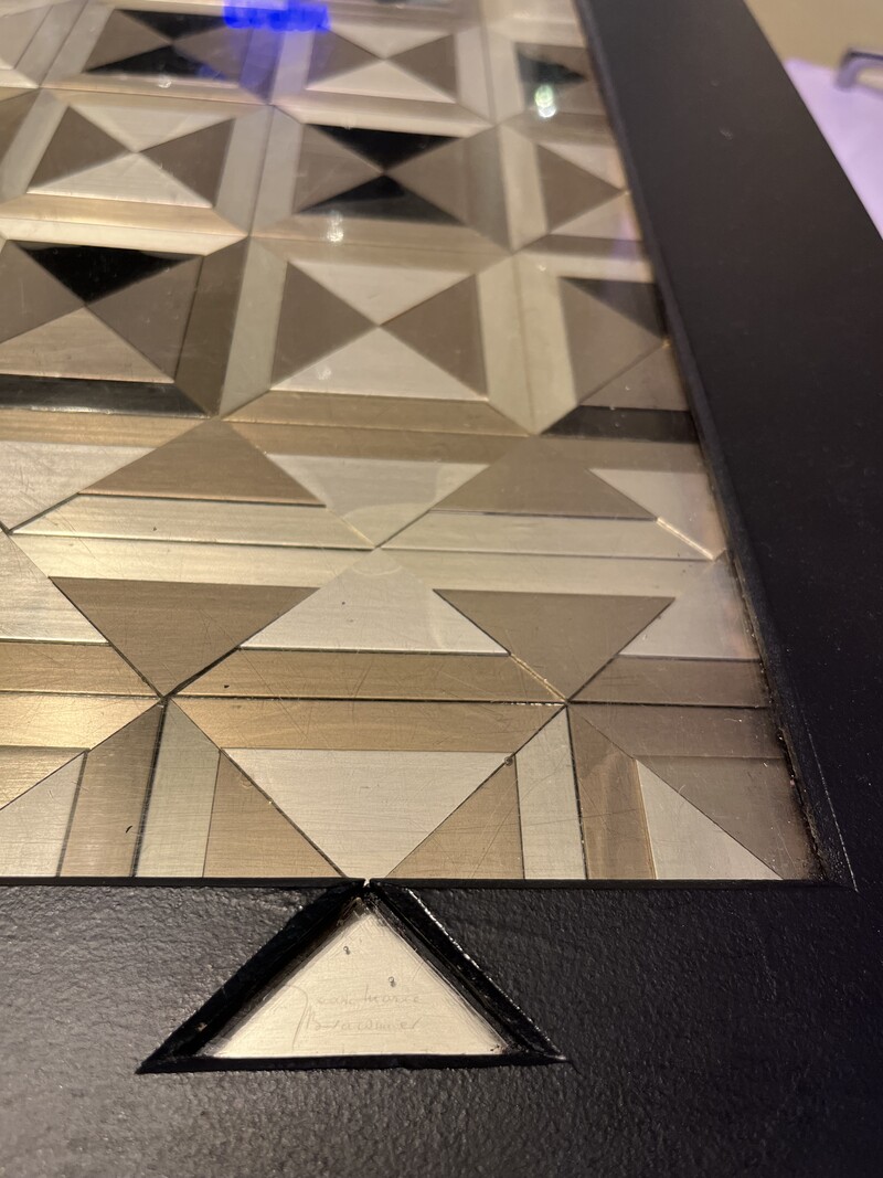 F 903 YD Resin and aluminium coffee table, 1970’s