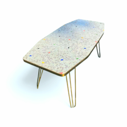 F 904 JC Glass mosaic coffee table by Berthold Muller 1950s 
