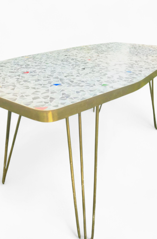 F 904 JC Glass mosaic coffee table by Berthold Muller 1950s 