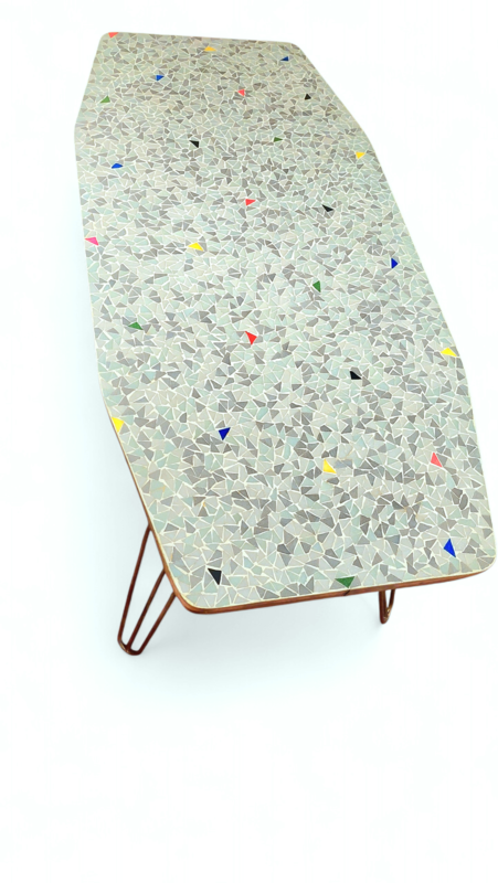F 904 JC Glass mosaic coffee table by Berthold Muller 1950s 