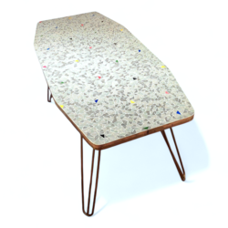 F 904 JC Glass mosaic coffee table by Berthold Muller 1950s 