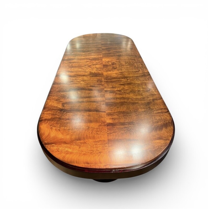 F 905 AS large Art Deco dining table, « paquebot style », restored , circa 1925