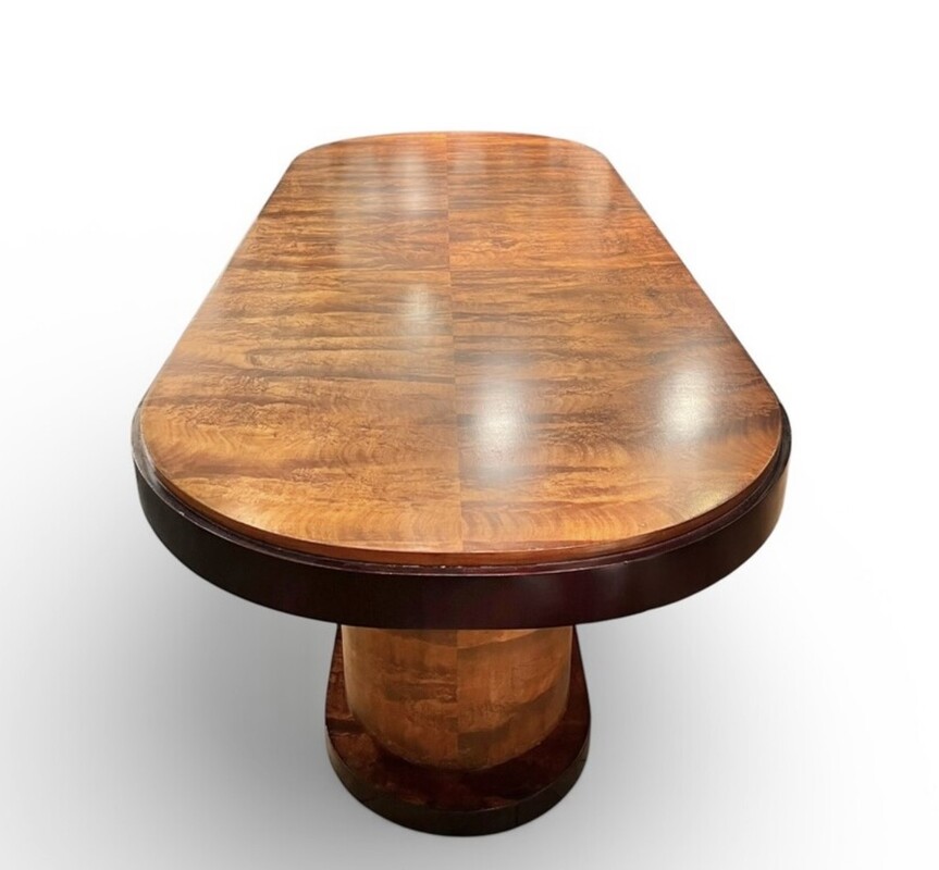 F 905 AS large Art Deco dining table, « paquebot style », restored , circa 1925