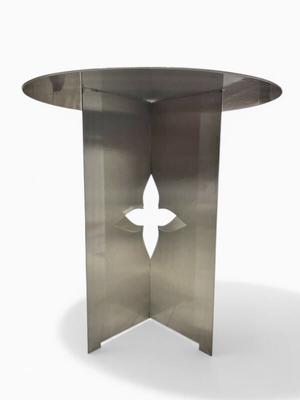 F 918 PL steel side table by Alexandre de Betak for Louis Vuitton