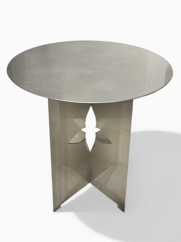 F 918 PL steel side table by Alexandre de Betak for Louis Vuitton