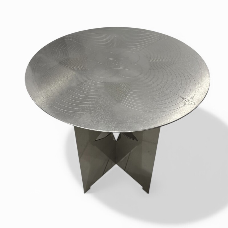 F 918 PL steel side table by Alexandre de Betak for Louis Vuitton