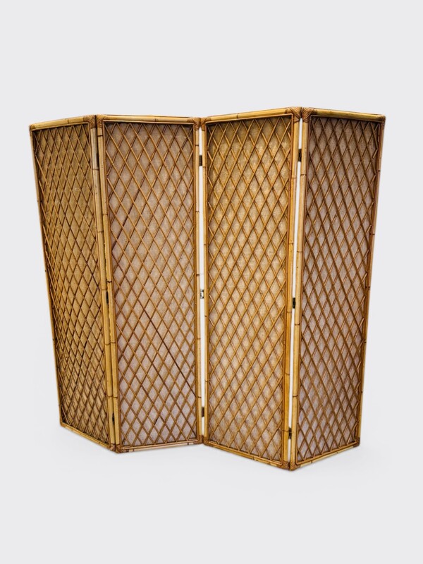 F 921 AG Rattan screen 4 panel 60’s