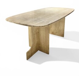 F 923 RD travertine dining table, 1970’s