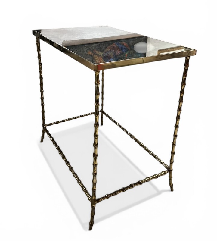 F 926 CK Maison Baguès faux bamboo side table 