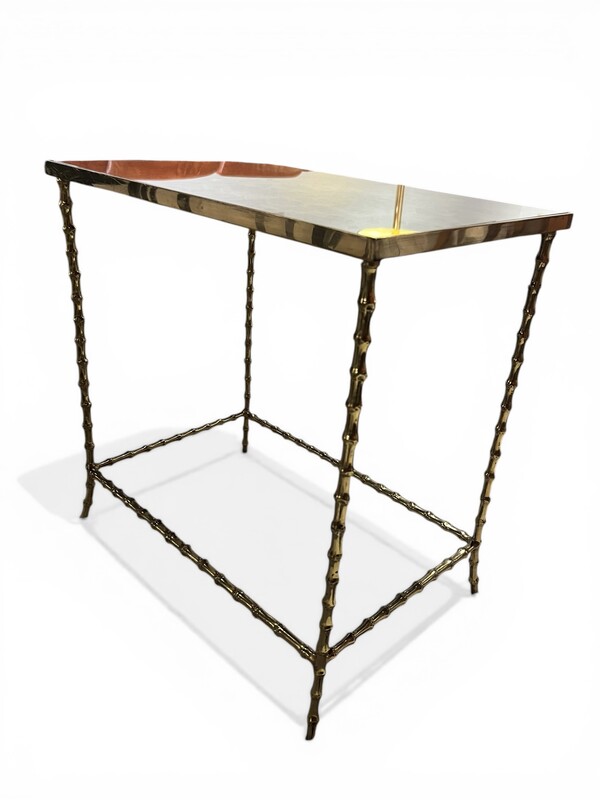 F 926 CK Maison Baguès faux bamboo side table 