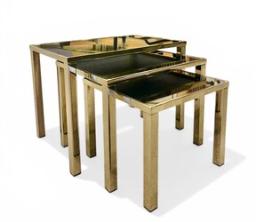 F 927 JD/RC golden nesting tables, 1970’s