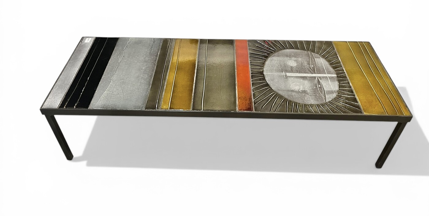 F 928 MH ceramic coffee table signed Roger Capron