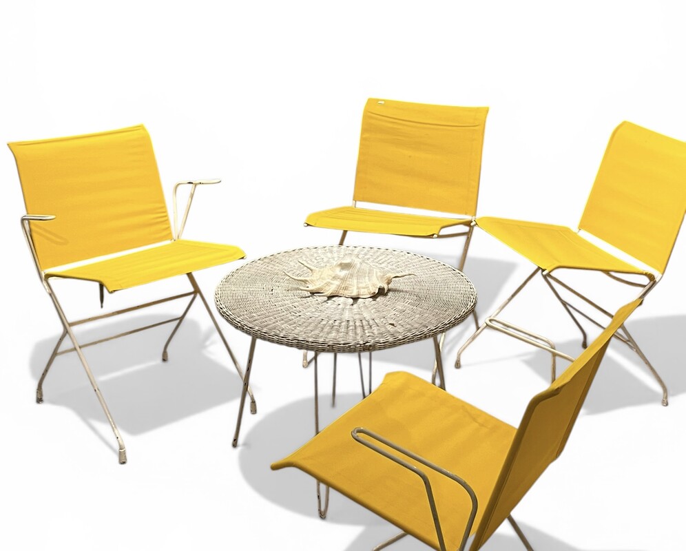 F 930 CY yellow garden set ( 4 chairs + 1 table ) 