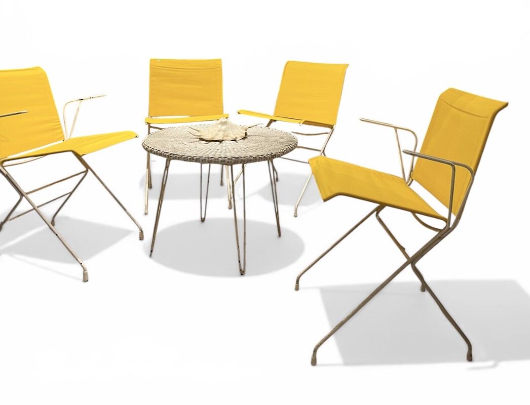 F 930 CY yellow garden set ( 4 chairs + 1 table ) 