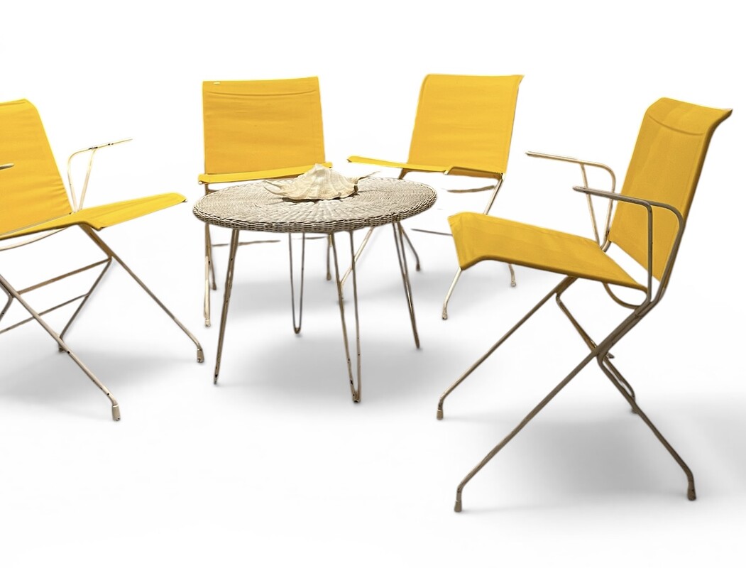 F 930 CY yellow garden set ( 4 chairs + 1 table ) 
