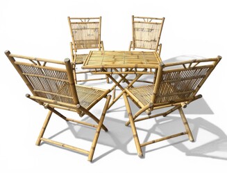 F 933 AG/AV bamboo garden set ( table + 4 chairs ) 