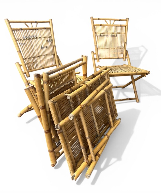 F 933 AG/AV bamboo garden set ( table + 4 chairs ) 