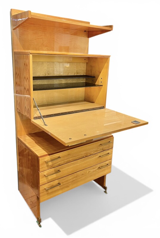 F 934 AS sycamore bar - secretary desk by FRANTISEK MEZULANIK, 1960