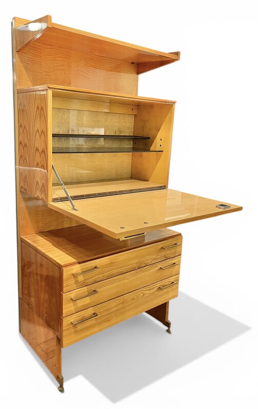 F 934 AS sycamore bar - secretary desk by FRANTISEK MEZULANIK, 1960