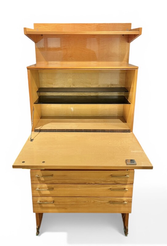 F 934 AS sycamore bar - secretary desk by FRANTISEK MEZULANIK, 1960