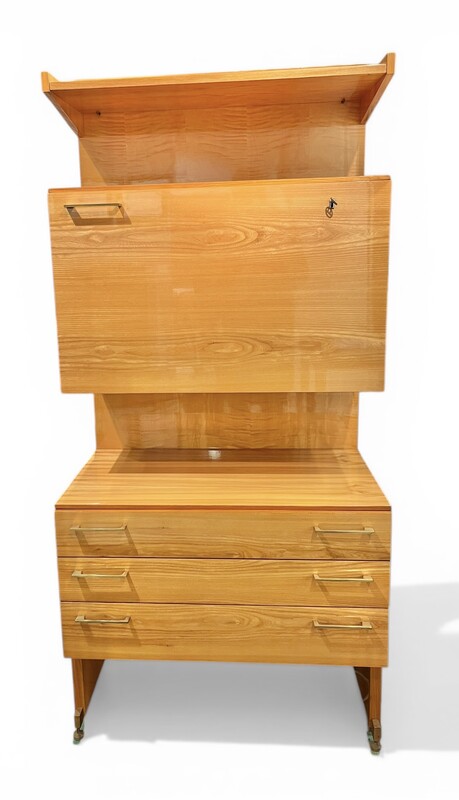 F 934 AS sycamore bar - secretary desk by FRANTISEK MEZULANIK, 1960