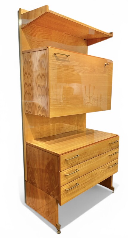 F 934 AS sycamore bar - secretary desk by FRANTISEK MEZULANIK, 1960