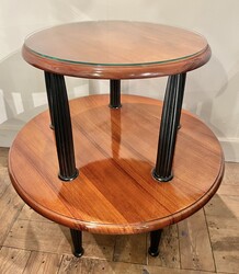 F 940 AS Art Deco 2 levels  round side table 
