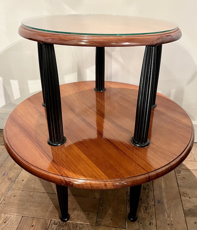 F 940 AS Art Deco 2 levels  round side table 