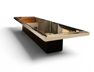 F 942 JFC large mirror and chrome coffee table by Belgo Chrom, 1970’s