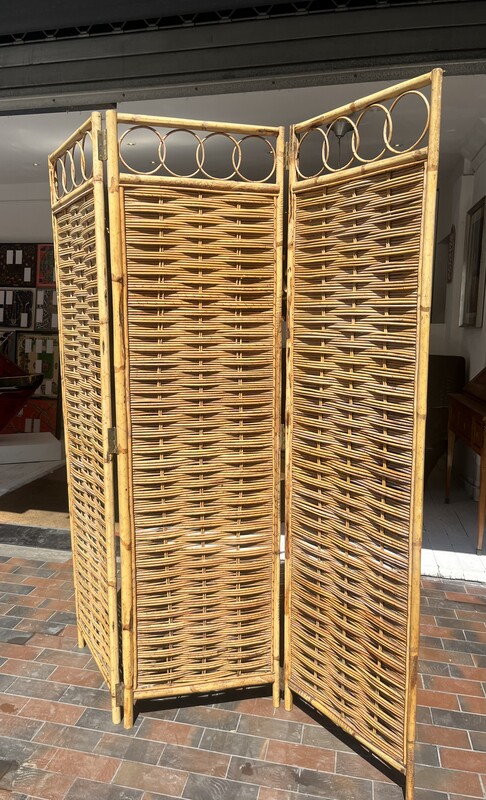F 954 JD/RC rattan and bamboo room divider 