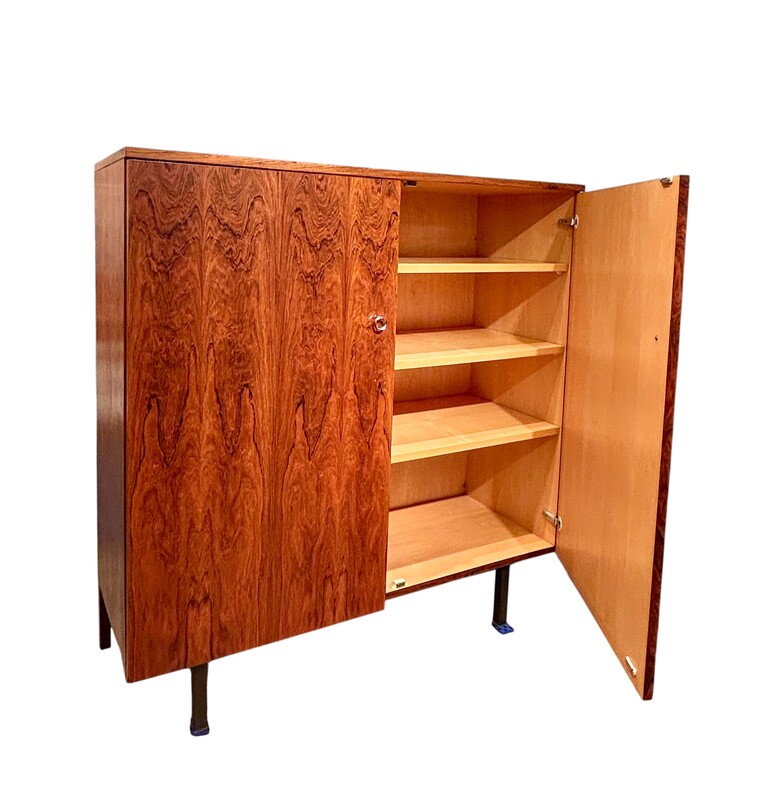 F 958 AS Scandinavian cabinet circa 1960, exotic wood and sycamore maple