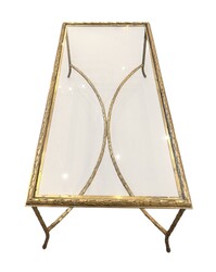 F 961 YD brass coffee table by Maison Baguès 