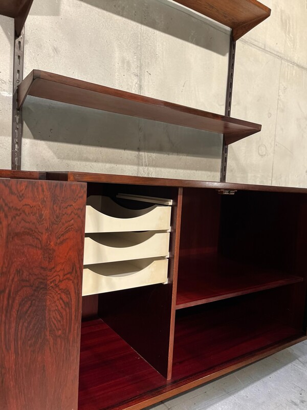 F 969 AG rosewood wall unit by Kai Kristiansen, 1960’s
