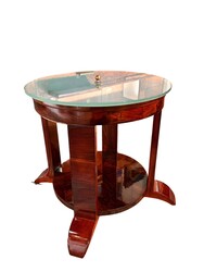 F 971 AS Art Deco living  room luminous table, totally restored, Belgium 1920