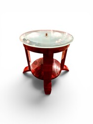 F 971 AS Art Deco living  room luminous table, totally restored, Belgium 1920