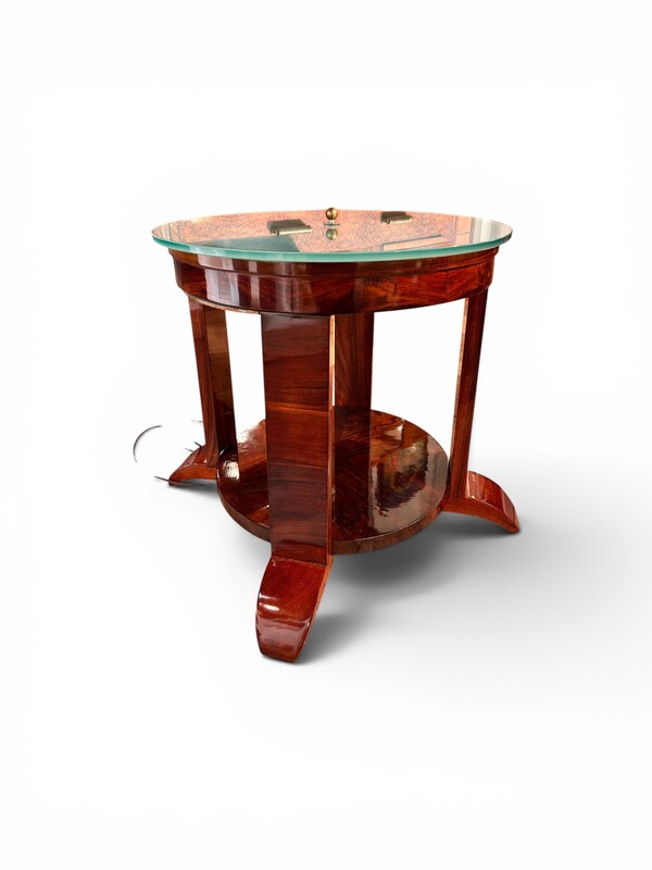 F 971 AS Art Deco living  room luminous table, totally restored, Belgium 1920